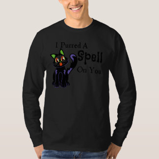 Jag Lägger En Förbannelse Över Dig Retro Svart Kat T Shirt