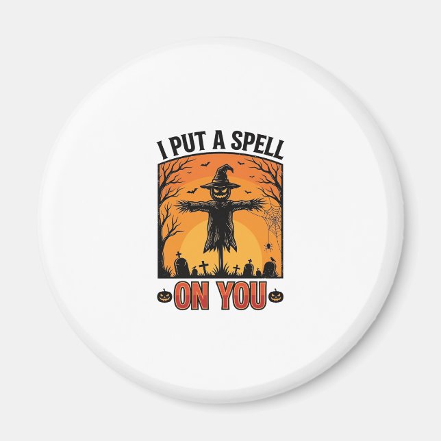 Jag Lägger en Förtrollning på Dig Halloween Fågels Magnet (Framsidan)