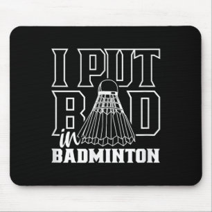 Jag lägger illa in i Badminton Shuttle Player Team Musmatta