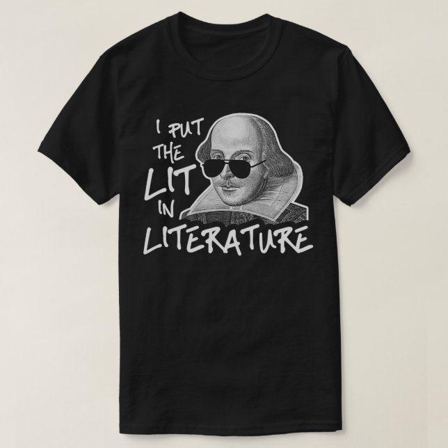 Jag lägger lit i litteratur t shirt (Design framsida)