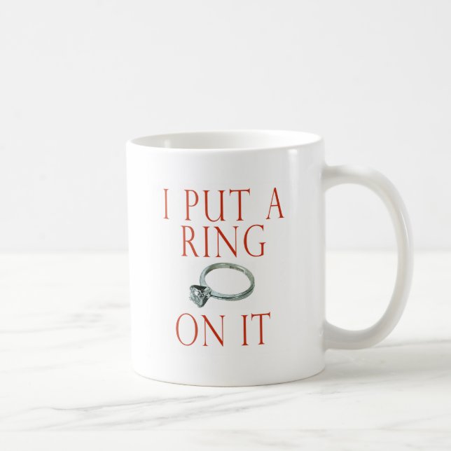Jag lägger Ring på Groom Förlovning Kaffemugg (Höger)