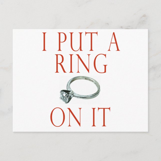 Jag lägger Ring på Groom Förlovning Meddelande Vykort (Framsida)