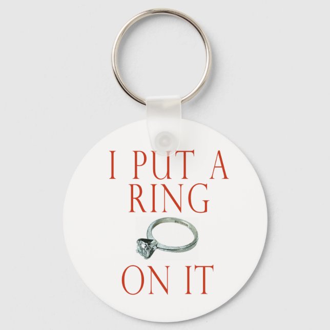 Jag lägger Ring på Groom Förlovning Nyckelring (Framsida)