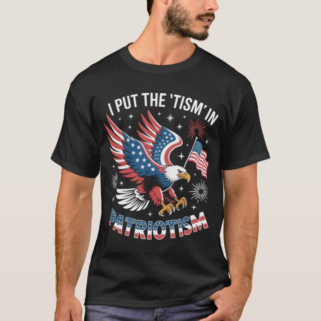 Jag lägger Tismen i patriotism Eagle T Shirt (Framsida)