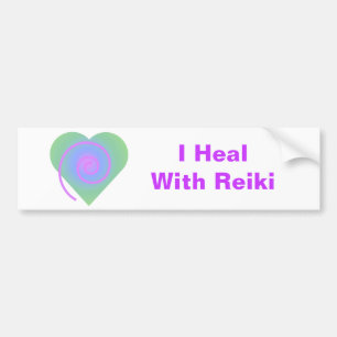 Jag läker med Reiki Bumper Sticker Bildekal