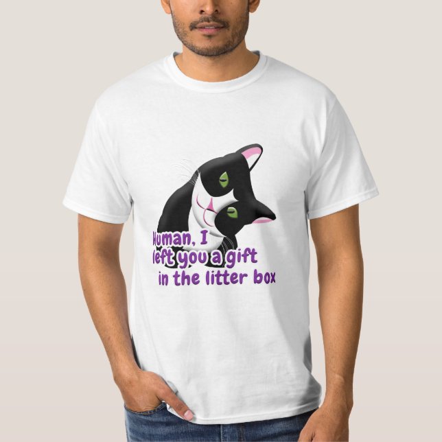 Jag lämnade dig en gift Cat T Shirt (Framsida)