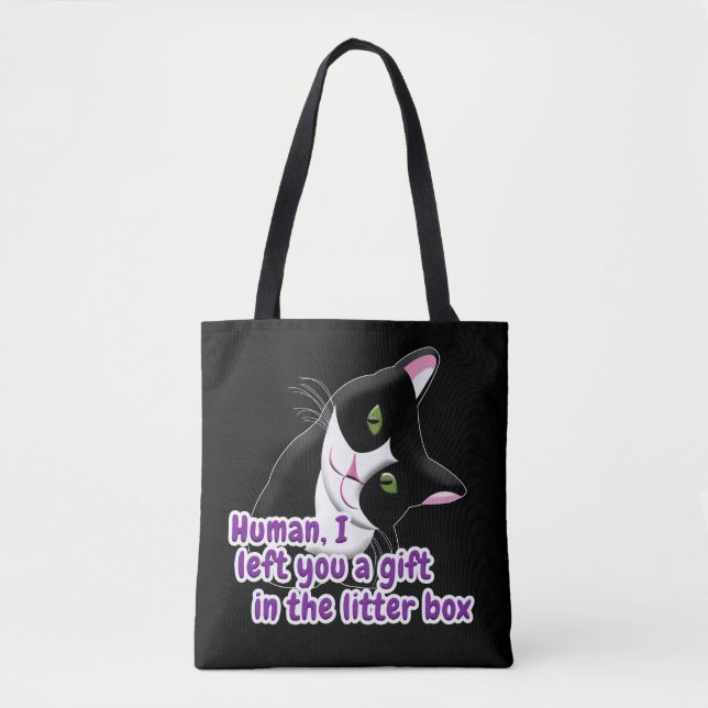 Jag Lämnade dig en gift Cat Tygkasse (Framsida)