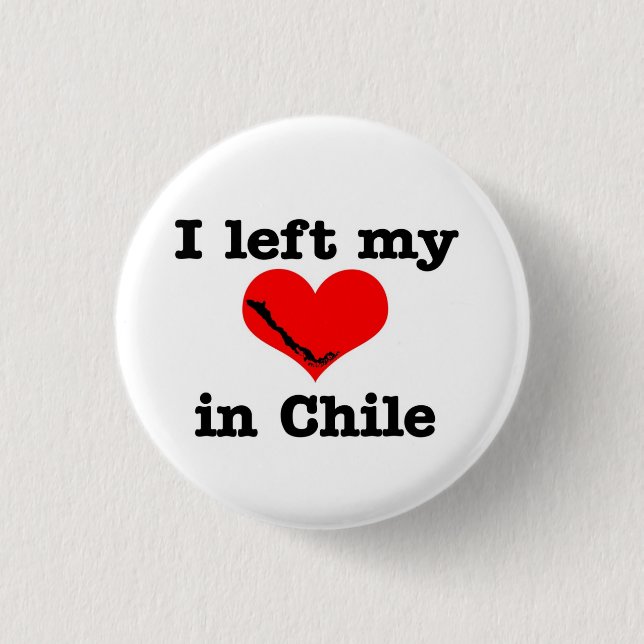 Jag lämnade min hjärta i Chile Knapp (Framsida)