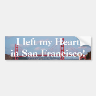 Jag lämnade min hjärta i den San Francisco Bildekal
