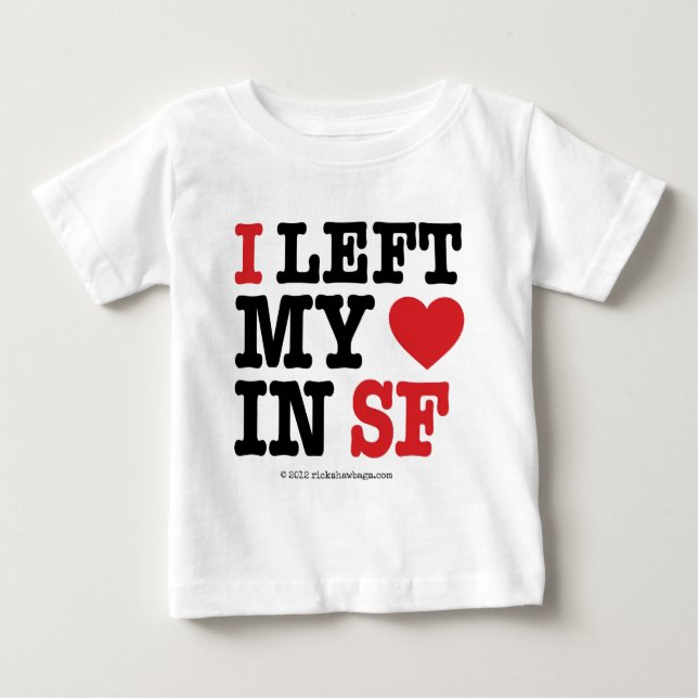 Jag lämnade min hjärta t shirt (Framsida)