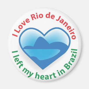 Jag lämnade mitt hjärta i Brasilien - Jag älskar R Magnet