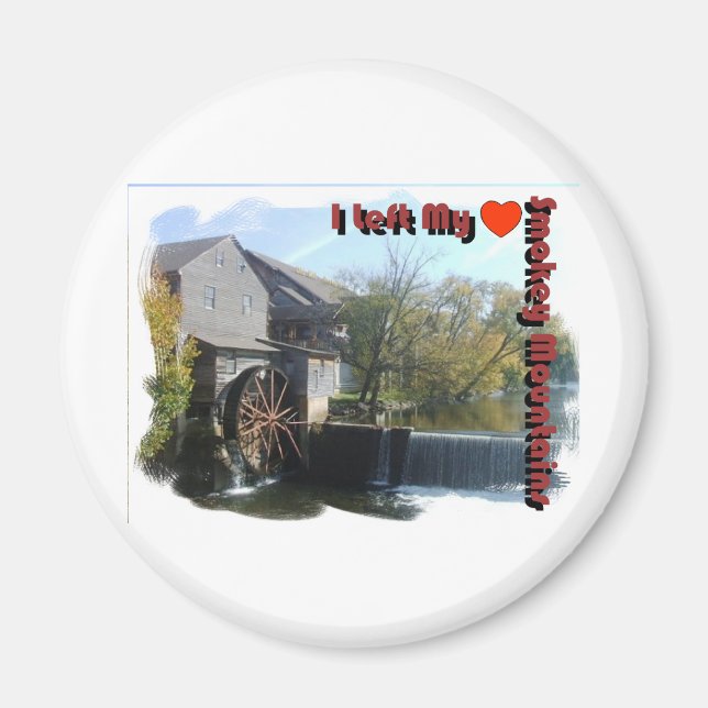 Jag Lämnade mitt hjärta i Smokey Mountains Magnet (Framsidan)