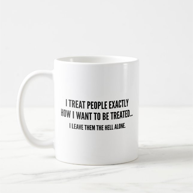 Jag Lämnar dem i helvetet Ensam Coffee Mugg (Vänster)