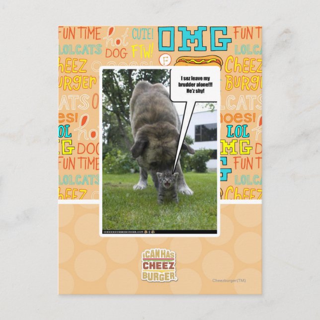 Jag lämnar min brudderensam vykort (Framsida)