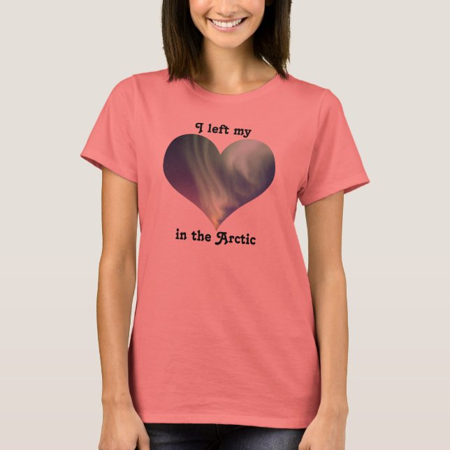 Jag Lämnat min hjärtepole Arktis Aurora Borealis Tröja (Framsida)