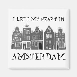 Jag Lämnat mitt hjärta i Amsterdams Holland Canal Magnet