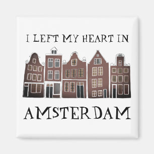 Jag Lämnat mitt hjärta i Amsterdams Holland Canal Magnet