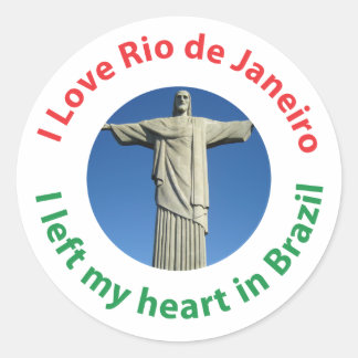 Jag Lämnat mitt hjärta i Brasilien - i Kärlek Rio Runt Klistermärke