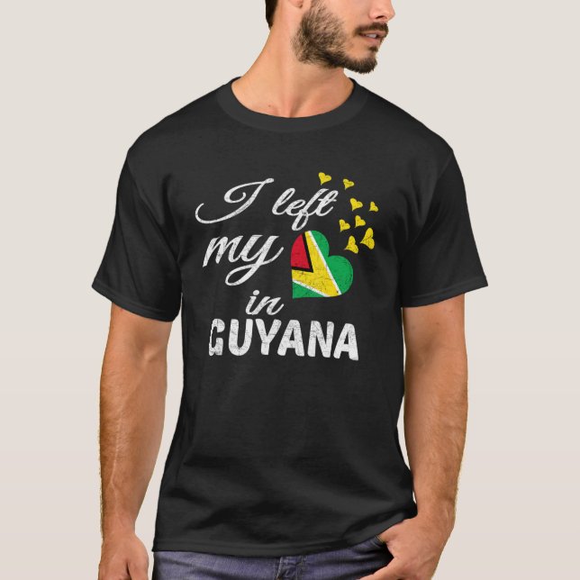Jag Lämnat mitt hjärta i Guyana Fantastisk Land T Shirt (Framsida)