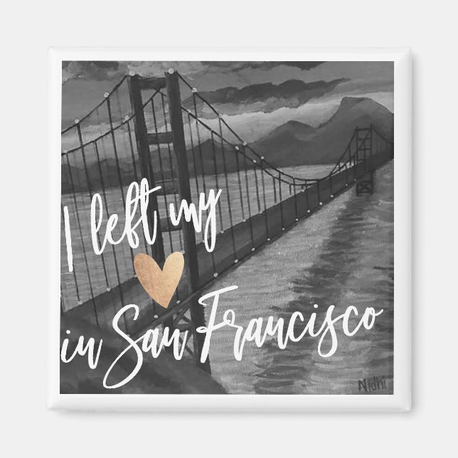 "Jag Lämnat mitt hjärta i San Francisco" "Fridge M Magnet (Framsidan)