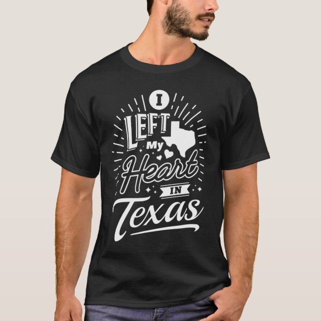 Jag Lämnat mitt hjärta i Texas Shirt T (Framsida)