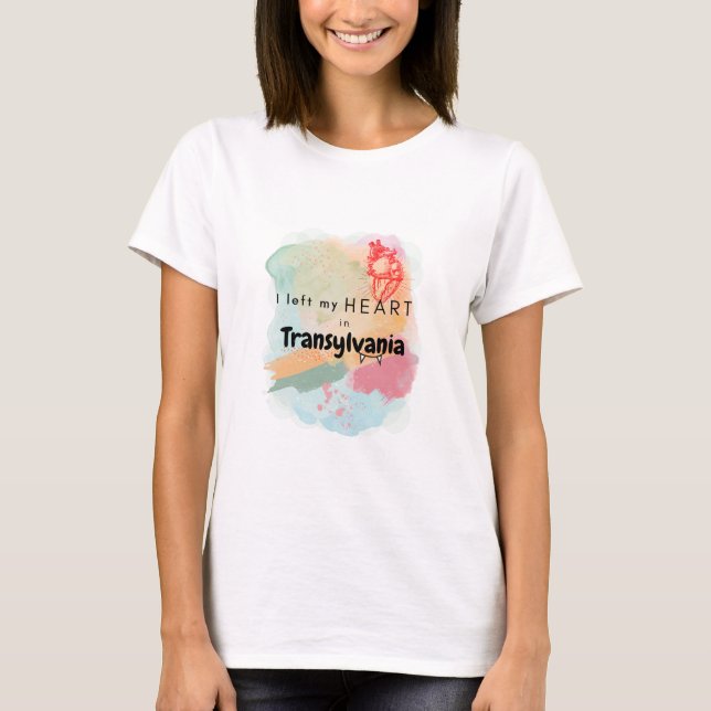 Jag lämnat mitt hjärta i Transsylvanien T Shirt (Framsida)