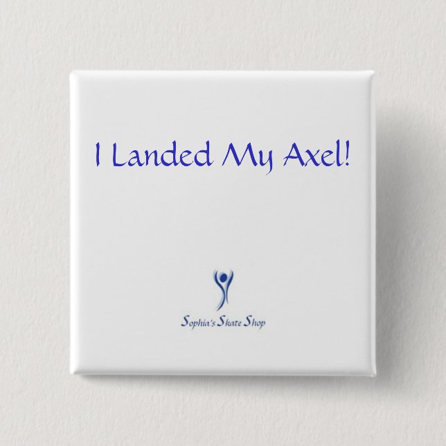 Jag landade min Axel! Knäppas - kvadrera Knapp (Framsida)