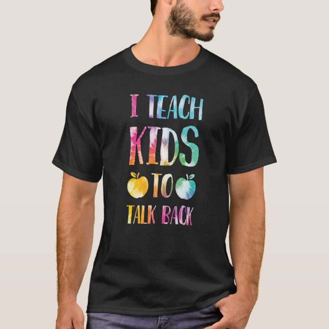 Jag lär barn att prata bakkläder t shirt (Framsida)