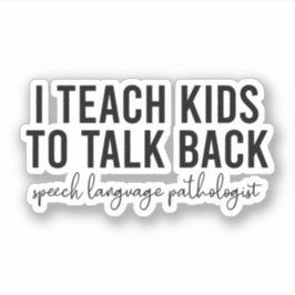 Jag lär barn att prata om Tal Väg SLP Klistermärken