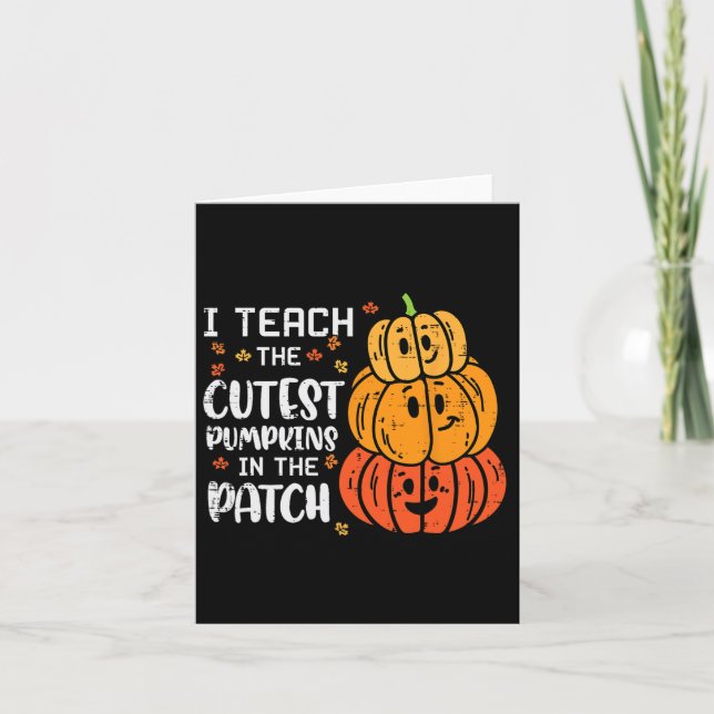 Jag lär coola Pumpkin Patch Halloween-kostym Fa Kort (Framsida)