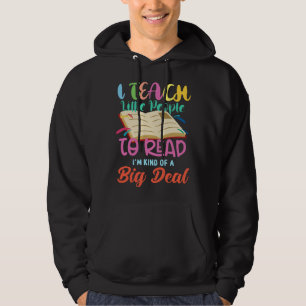 Jag lär folk att läsa bok stor affär bok läsning hoodie