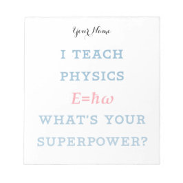 Jag lär fysiska personer vad är din supermakt? anteckningsblock