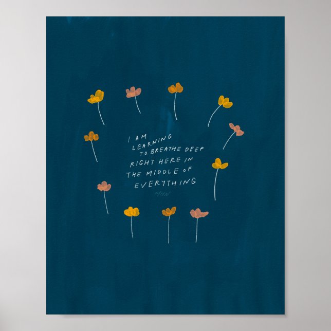 Jag lär mig att andas djupt.. poster (Framsidan)