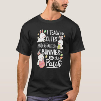 Jag lär mig Cutest Kinder Garten Bunnies Lärare E T Shirt