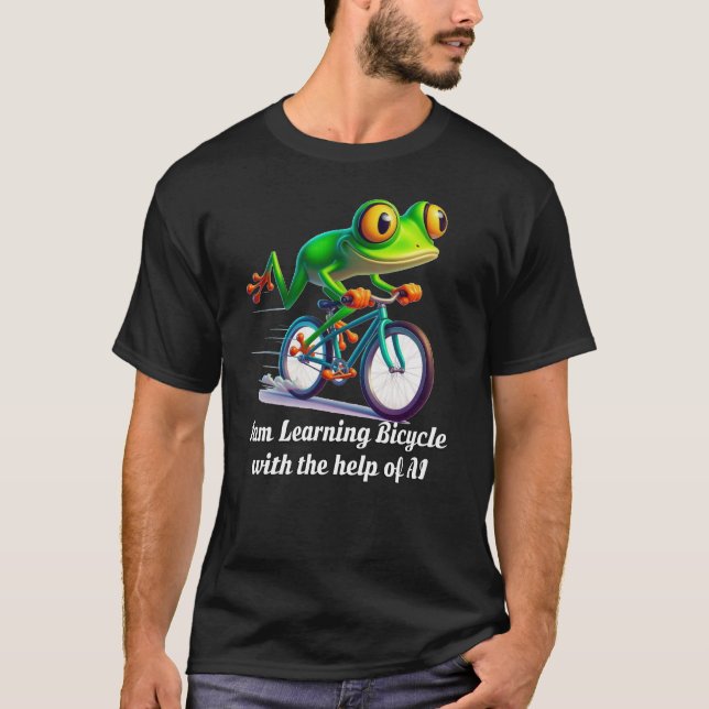 Jag lär mig cykel med hjälp av AI T Shirt (Framsida)