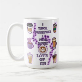 Jag lär mig därför att dricka kaffe kaffemugg