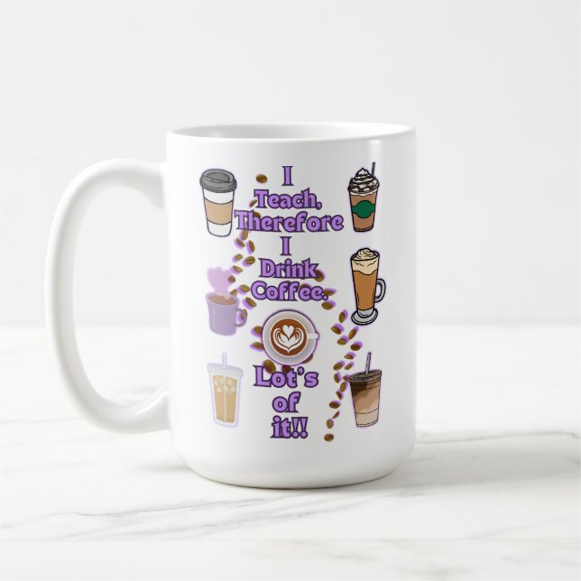 Jag lär mig därför att dricka kaffe kaffemugg (Vänster)