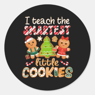 Jag lär mig den smartaste lilla cookies Teacher Kr Runt Klistermärke