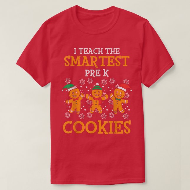 Jag lär mig den smartaste Prek Cookies Pre K Teach T Shirt (Design framsida)