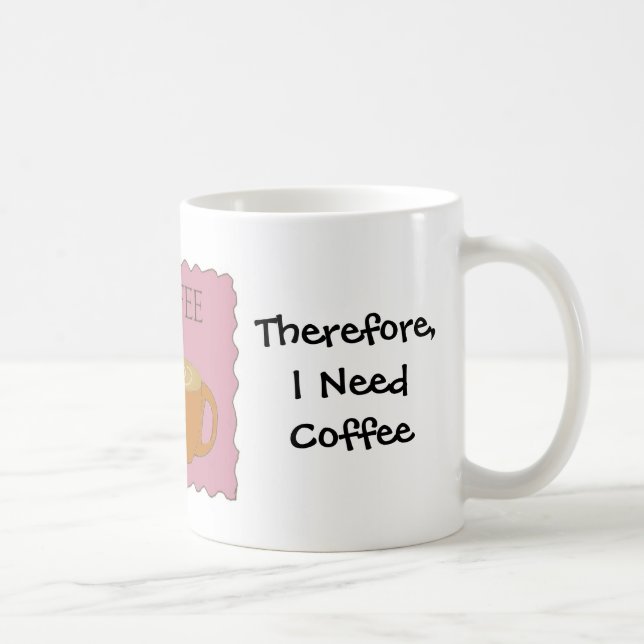Jag lär mig humoristisk kaffedesign med att säga kaffemugg (Höger)