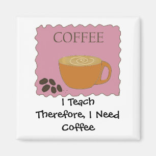 Jag lär mig humoristisk kaffedesign med att säga magnet