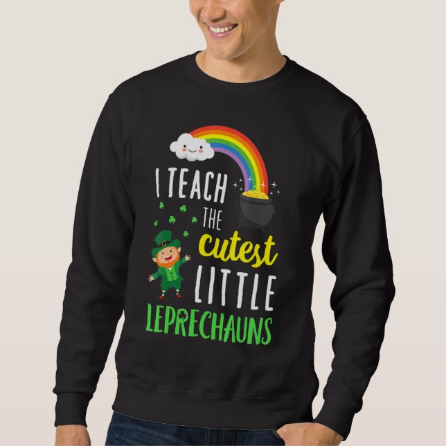 Jag lär mig skolcute för de bästa Leprechaunsarna. Lång Ärmad Tröja (Framsida)