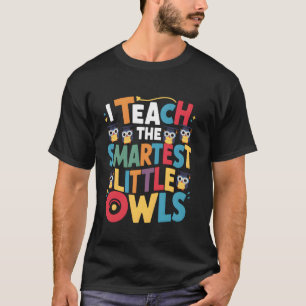 Jag lär mig Smarests Lilla Uggla Lärare T Shirt
