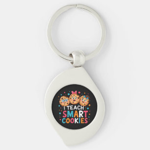 Jag lär smarta kakor Lärarens återgång till skolan Swirl Silverfärgad Nyckelring