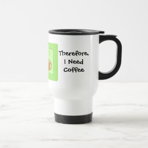 Jag lär ut humoristisk kaffedesign med talesätt resemugg