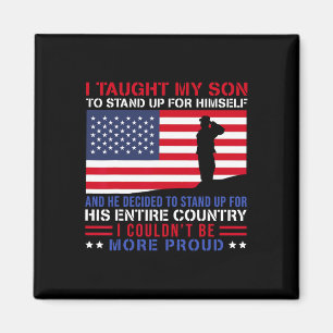 Jag lärde min son att stå stolt Militär mamma Magnet