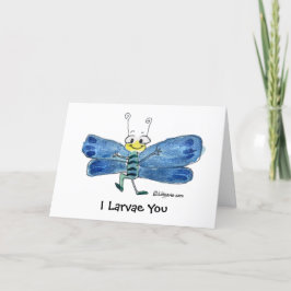 Jag larver dig så MUSH Butterfly Valentiness Card Tack Kort