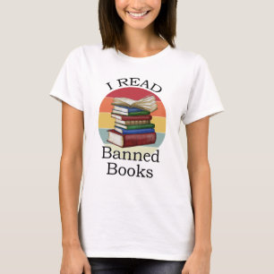 Jag läser Bannad Bokar-bibliotekarie Bookworm Bok T Shirt