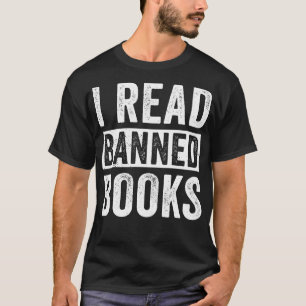 Jag läser Bannad Bokar Design för manar Reading Bo T Shirt
