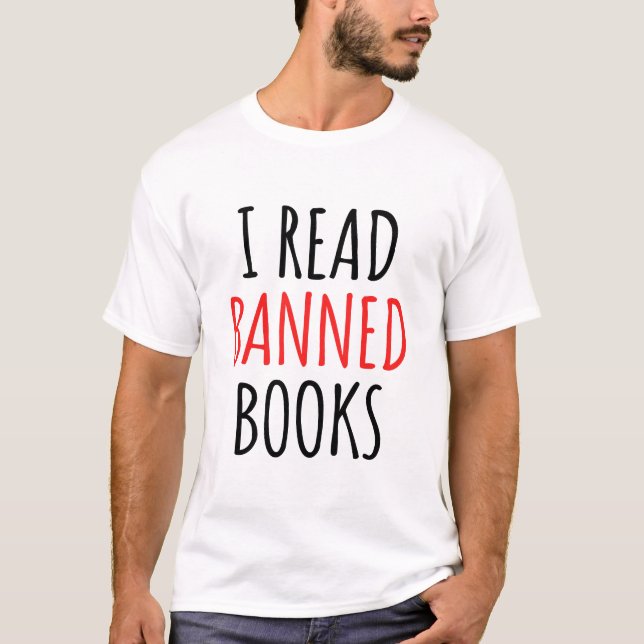 Jag läser Bannad Bokar-notering T Shirt (Framsida)